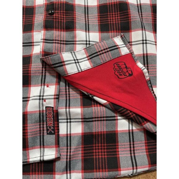 Dixxon Flannel Klock Werks 25 Year Limited Edition Red White Plaid Men’s L Snap - Picture 8 of 12